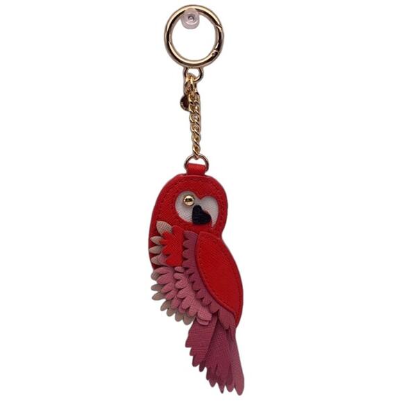 NEW Michael Kors Red Parrot Purse charm Bag Charm Key Fob - Picture 1 of 3